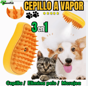 Cepillo Vaporizador 3 en 1 para mascotas